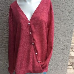 💙 EMMA Silky Asymmetrical Blouse XL EUC